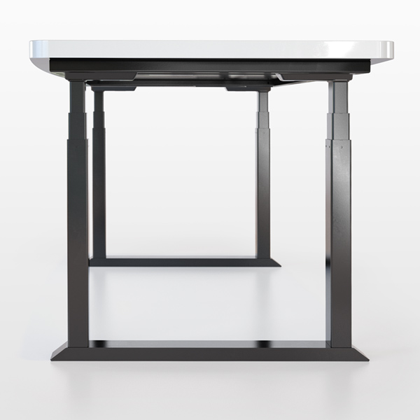 Height-adjustable legs for conference desks 